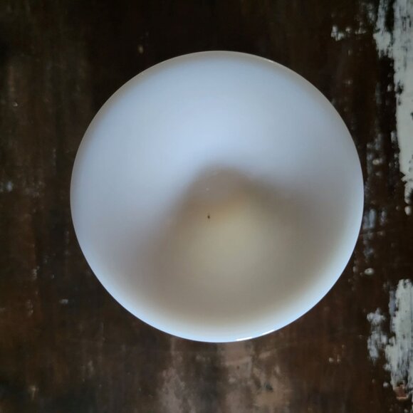 Vallerysthal French White Opaline Champagne Coupe Glass Elegant Stemware *Chip - Picture 4 of 5